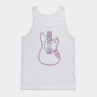 3D M-Style Offset Style Electric Guitar Body Outline Tank Top